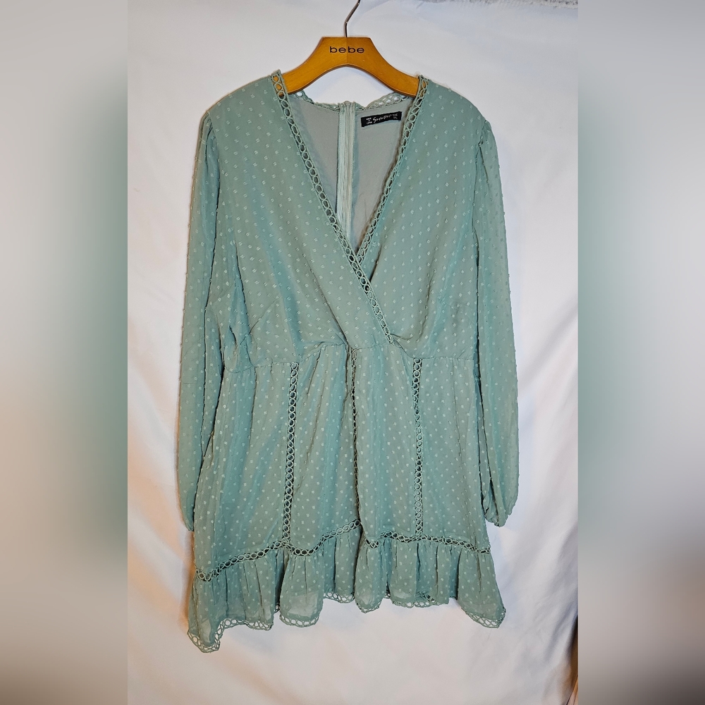 Mint Blue Swiss Dot Dress